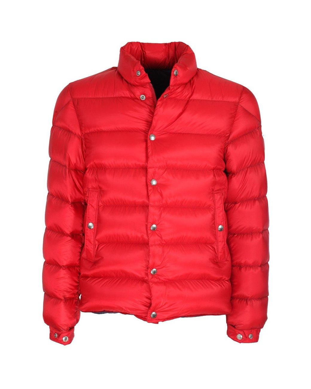 Moncler Goose Piriac Big Logo Down Jacket in Red for Men | Lyst