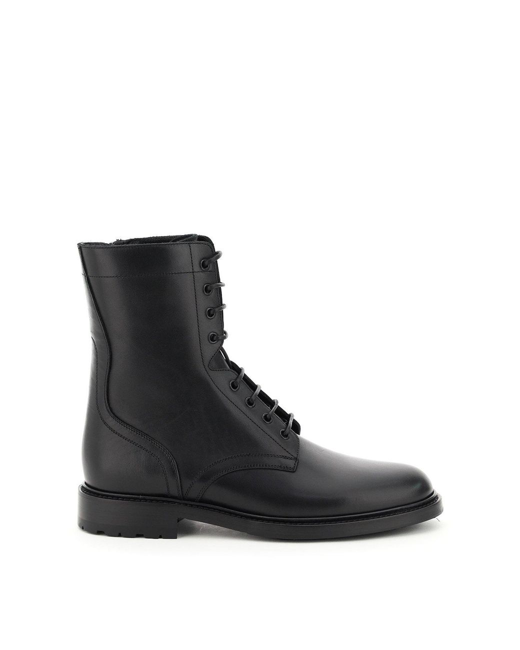 Celine Ranger Leather Boots in Black for Men | Lyst