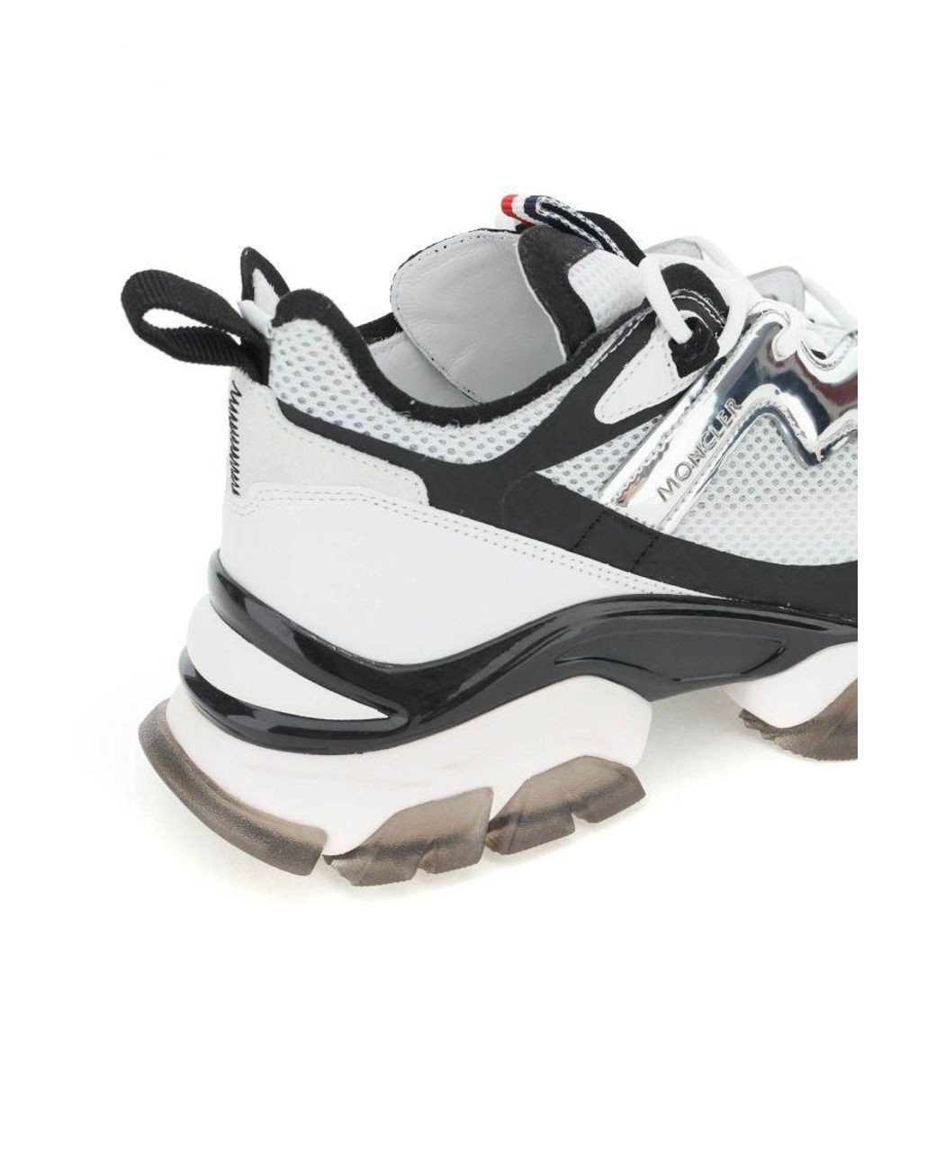 Moncler Leather Leave No Trace Sneakers in White,Black (White) for 