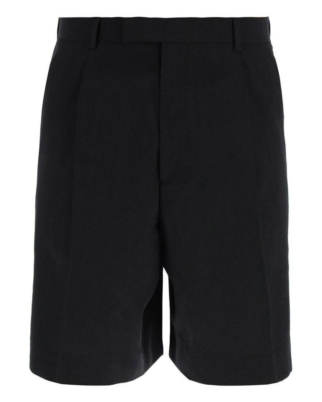 Dior Textured Wool Bermuda Shorts in Black for Men | Lyst