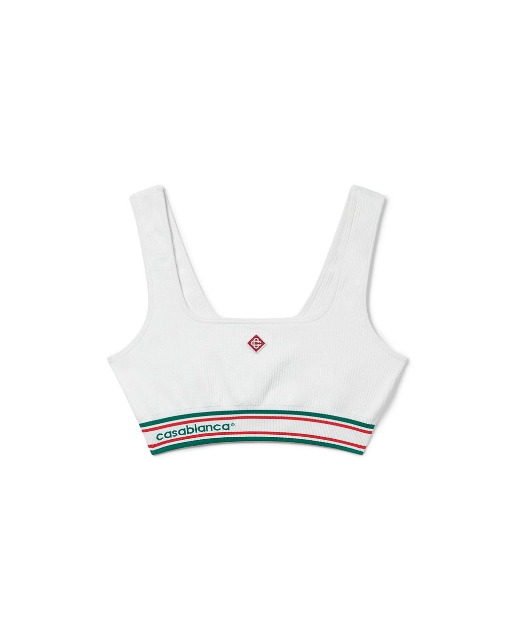 Casablanca Paris White Seamless Sports Bra, By