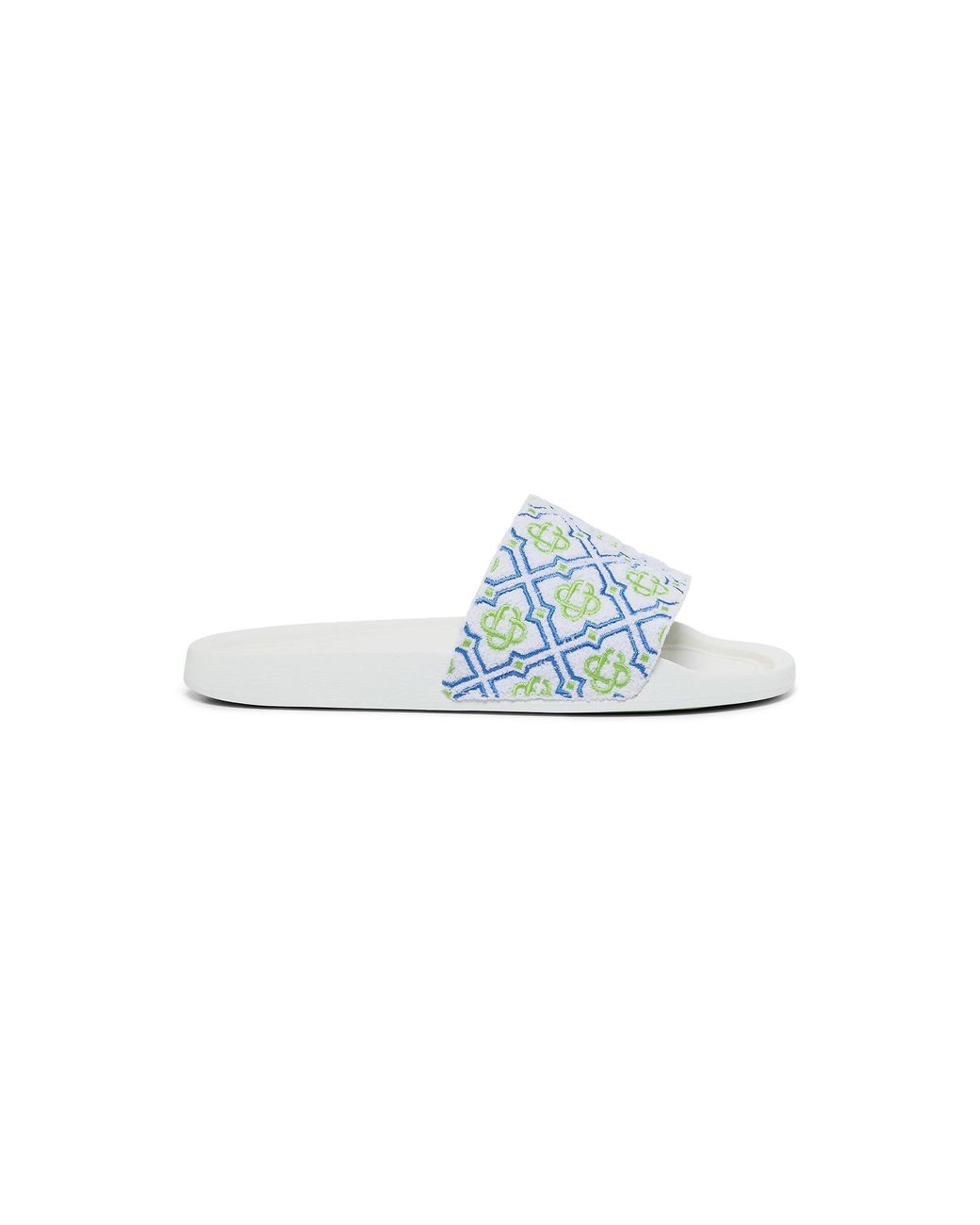 Casablanca Paris Blue Monogram Pool Slides, Size By for men