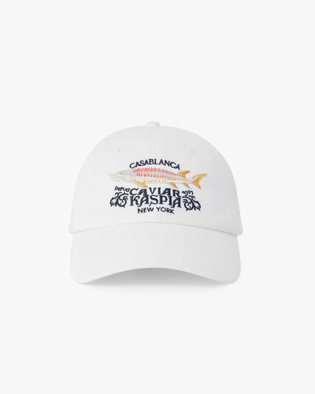 Casablanca Paris White Casa Kaspia New York Embroidered Cap By for men