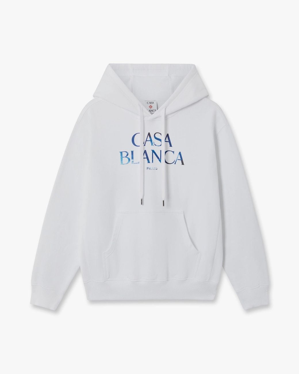 Casablanca Paris White Meduse Stacked Logo Hooded Sweatshirt, By