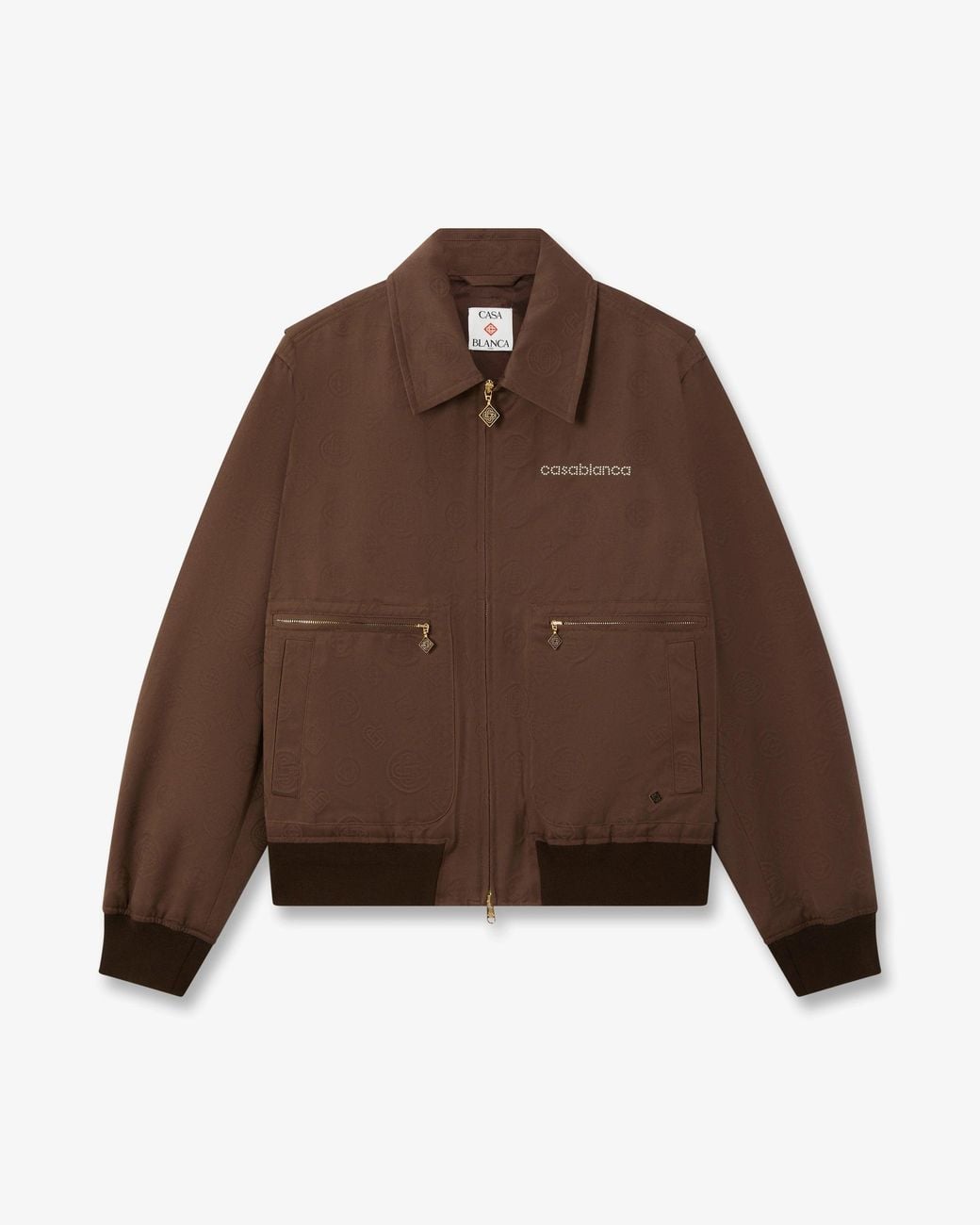 Casablanca Paris Brown Monogram Cotton Blouson, By for men