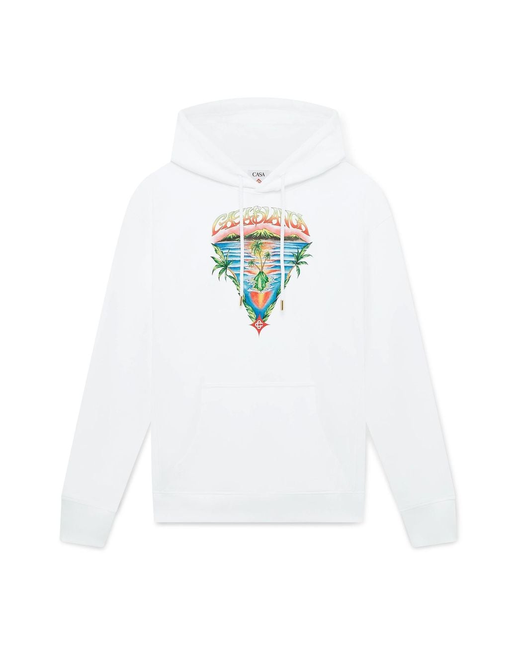 Casablanca Paris White Sweat À Capuche À Manches Longues Innocence Triangle for men