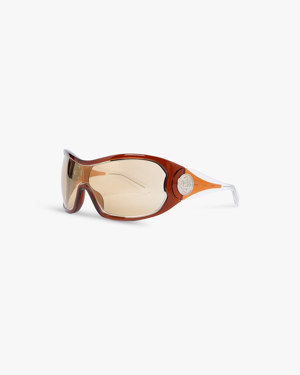 Casablanca Paris White Outline Shield Sunglasses By for men
