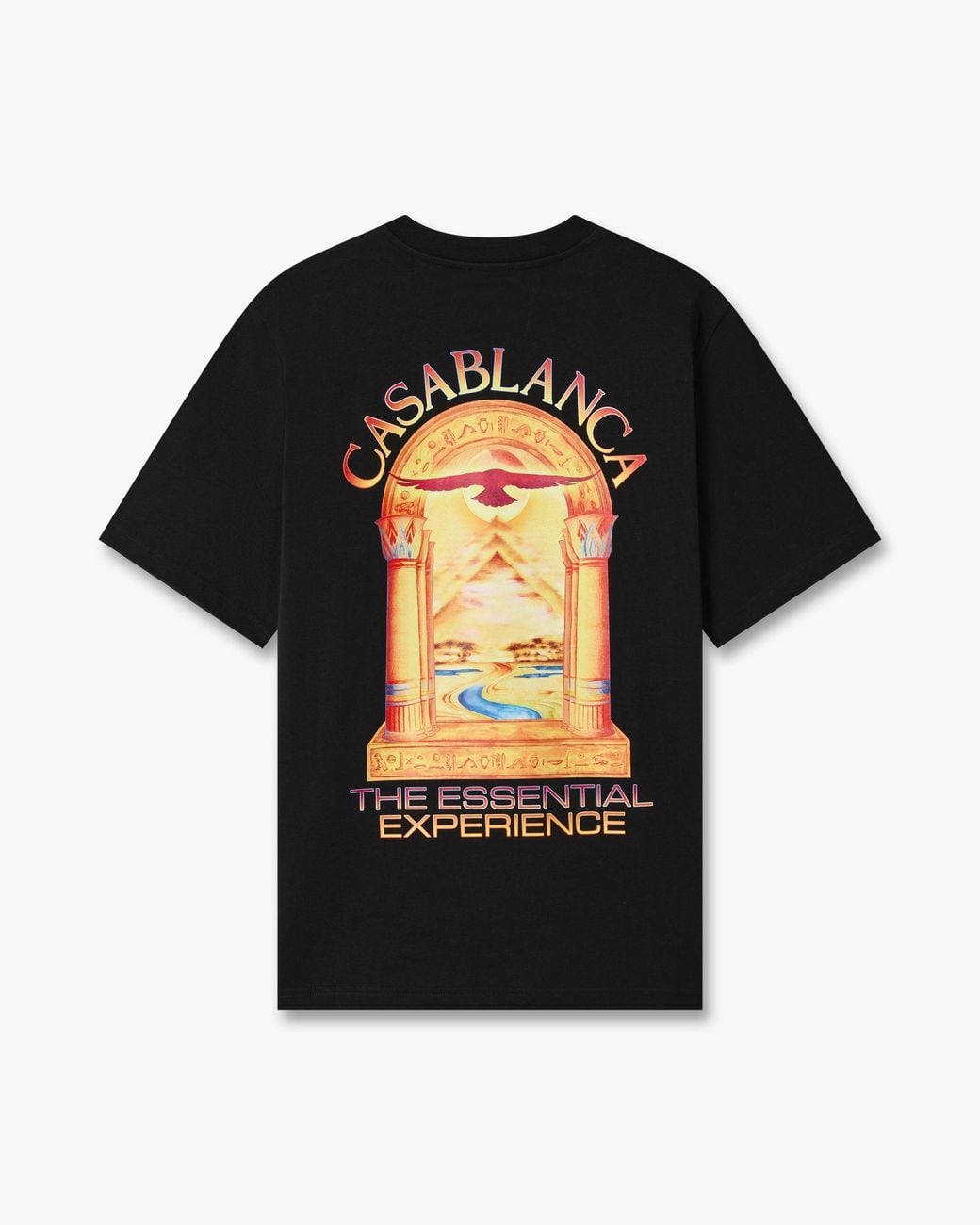 Casablanca Paris Black Hermons Mirage L'Arche Short Sleeve T-Shirt, By for men