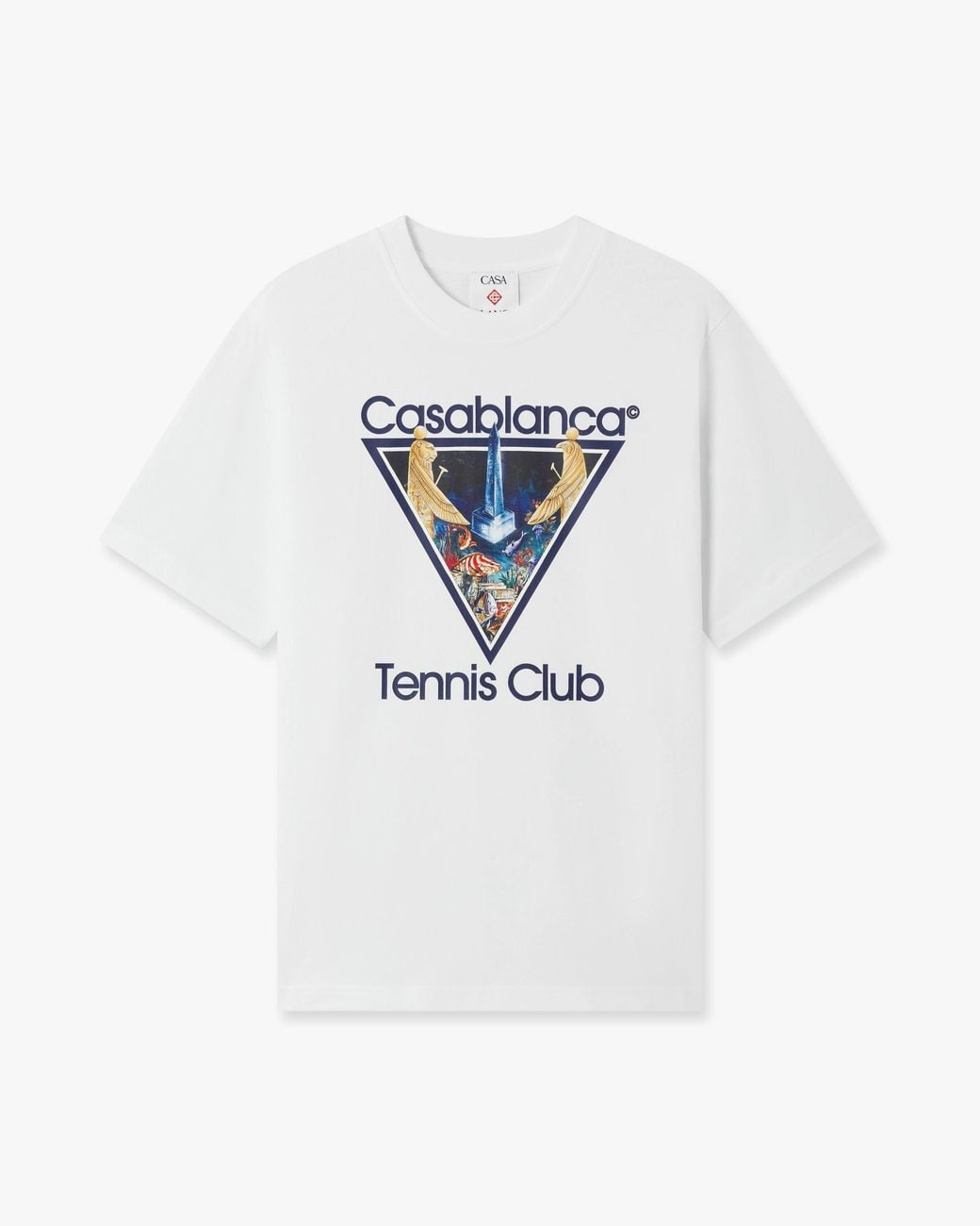 Casablanca Paris White Monde Perdu Tennis Club Icon Short Sleeve T-Shirt, By for men