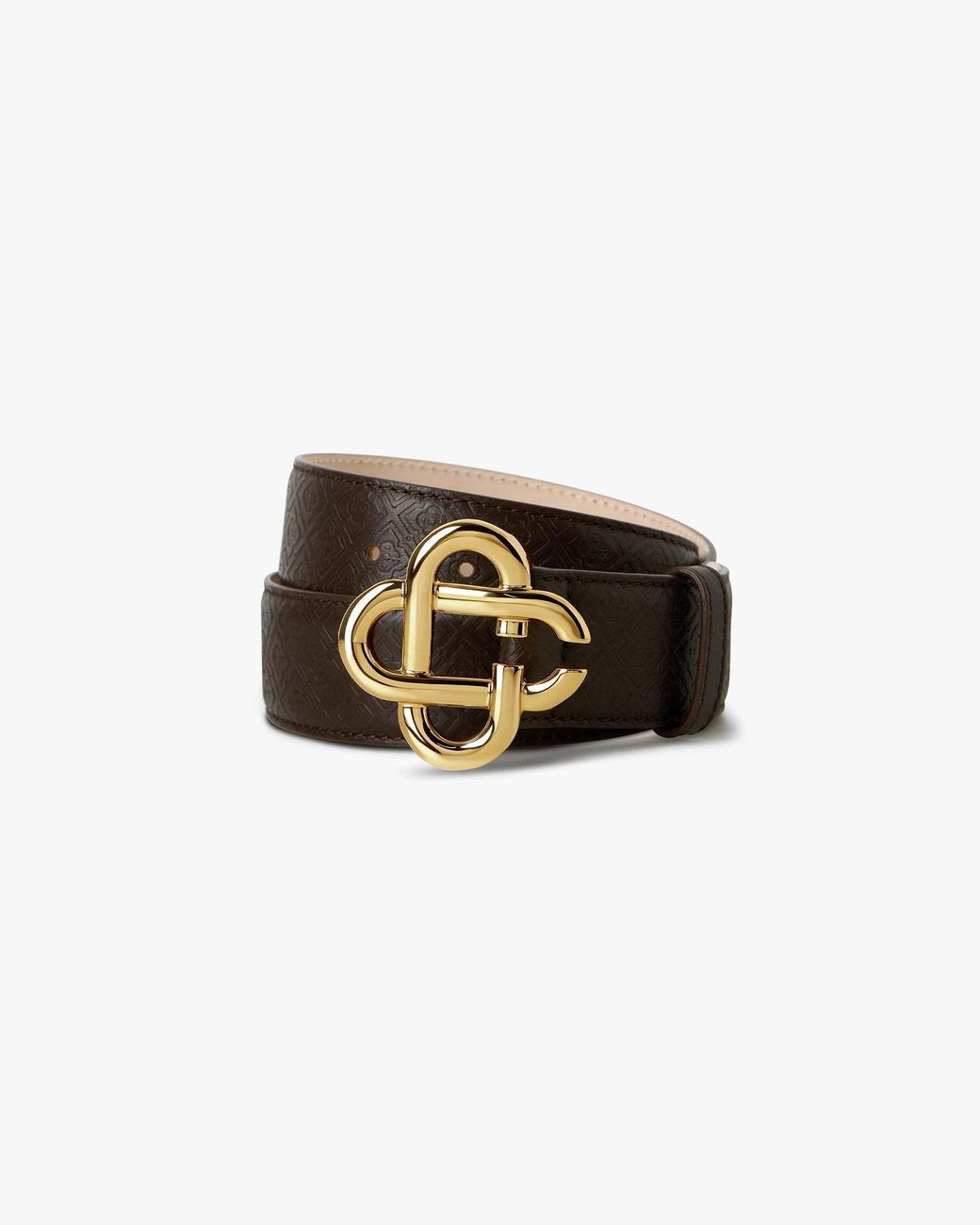 Casablanca Paris White Leather Monogram Cc Belt, By for men