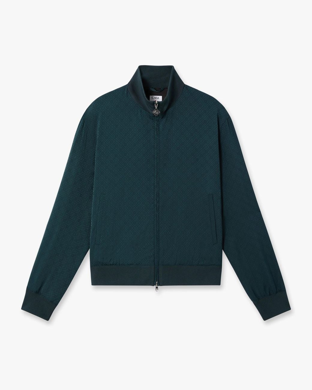 Casablanca Paris Blue Dark Monogram Zip-Up Track Jacket, By for men