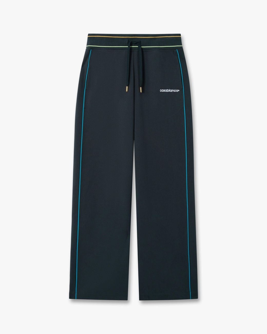 Casablanca Paris Blue Low-Rise Punto Joggers With Contrast Piping, By
