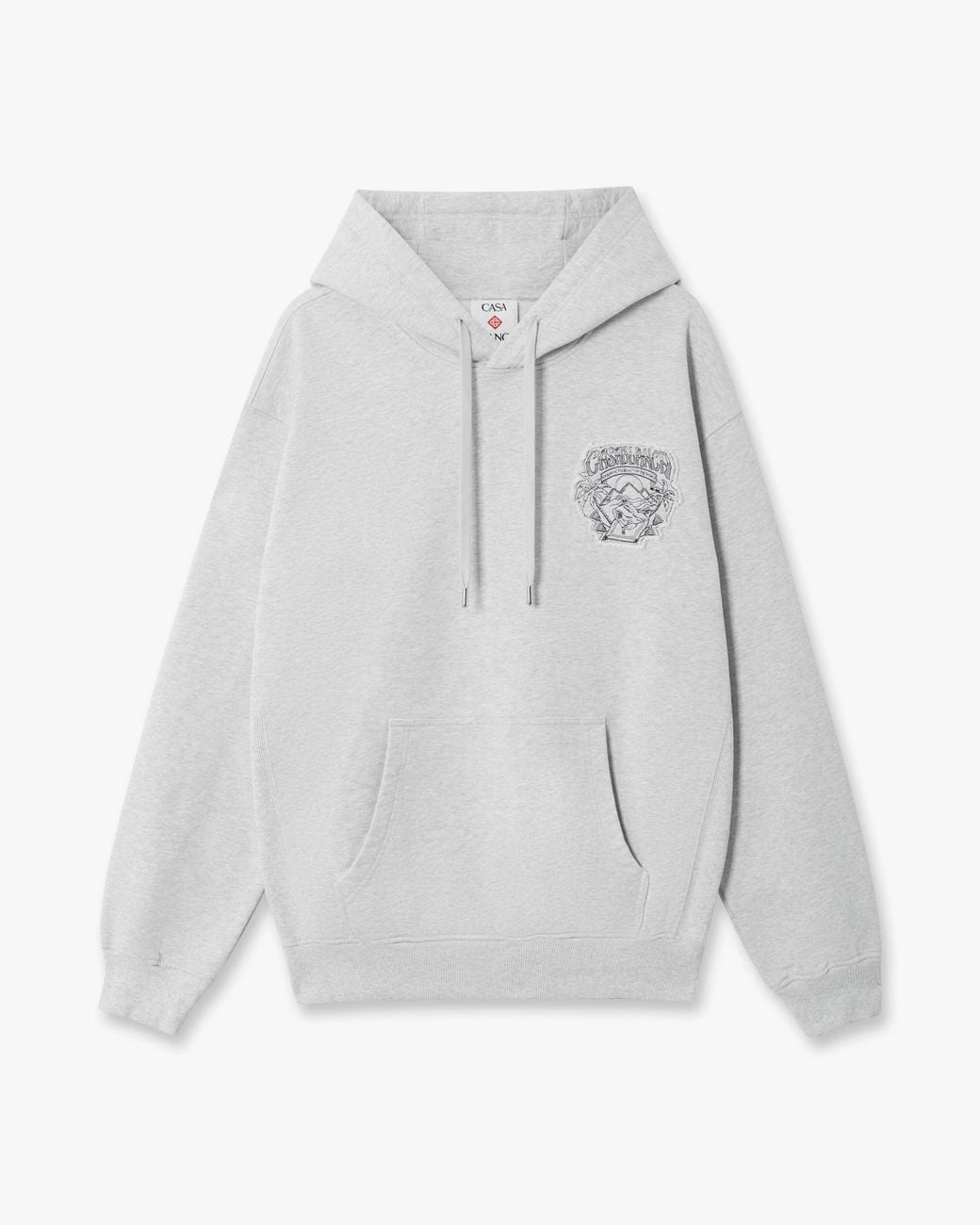 Casablanca Paris Gray Eveil Ancestral Applique Hooded Sweatshirt, By for men