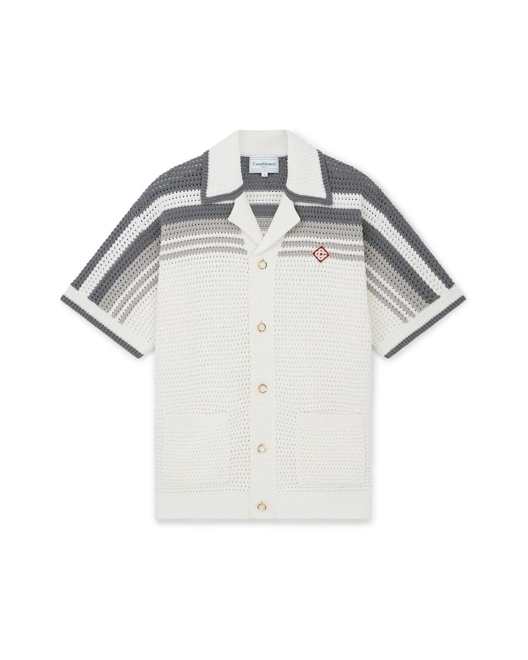 Casablanca Paris Gray Chemise De Tennis En Crochet for men
