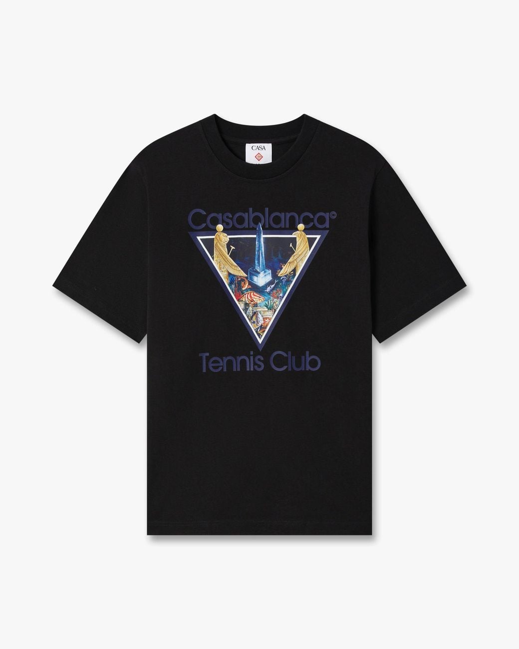 Casablanca Paris Black Monde Perdu Tennis Club Icon Short Sleeve T-Shirt, By for men