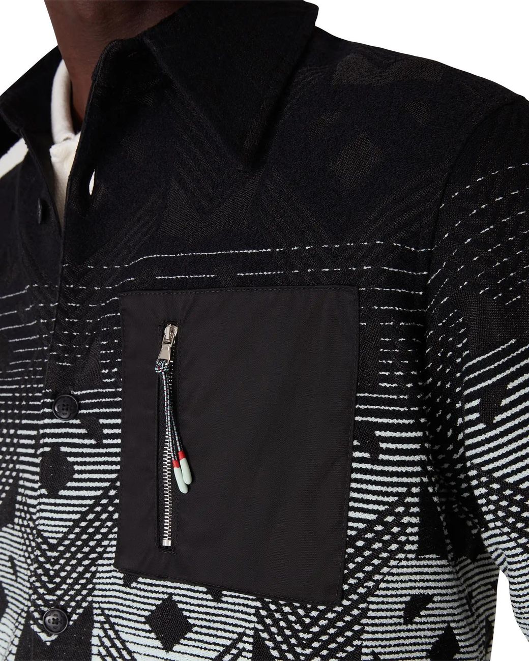 Casablanca Paris Black Veste-Chemise À Monogramme Dégradé for men