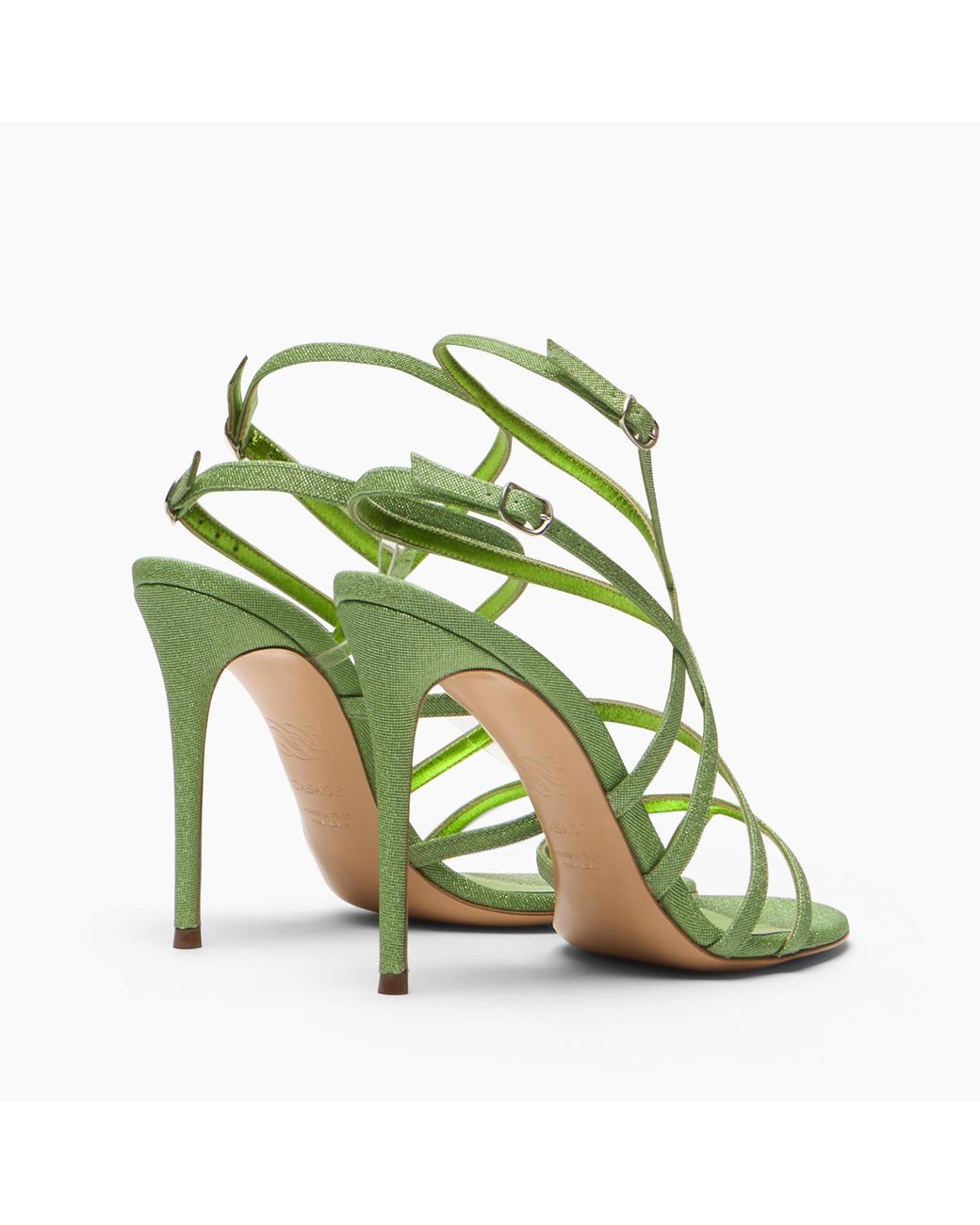 Casadei Green Solar Eclipse Julia Cage Sandal