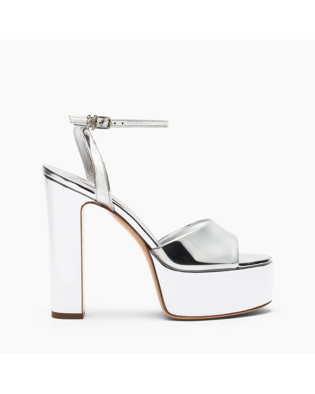 Casadei White Patty Platform Interstellar Sandal