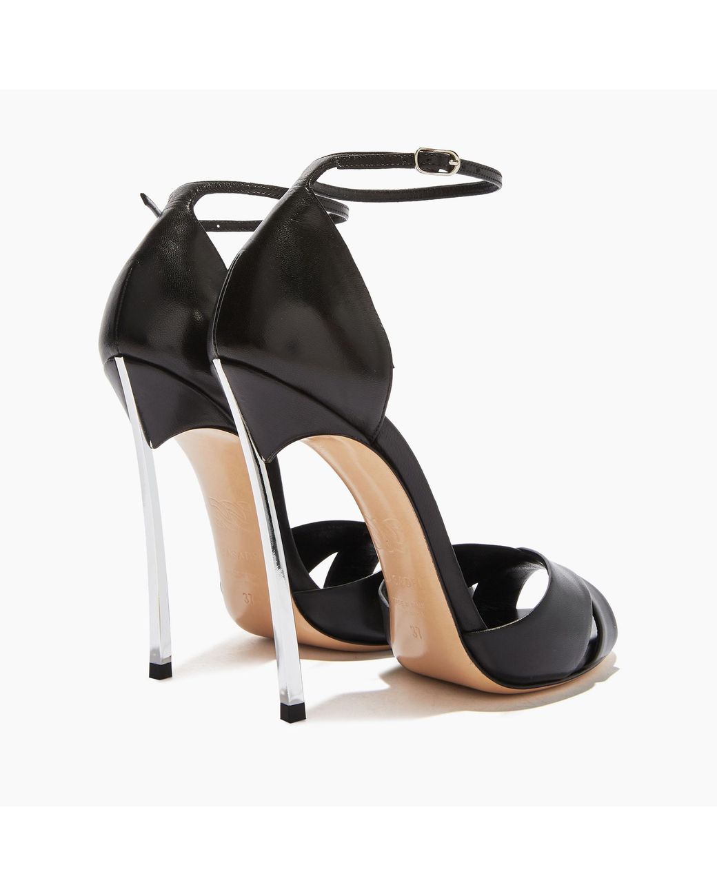 Casadei Black Blade Criss Cross Sandals