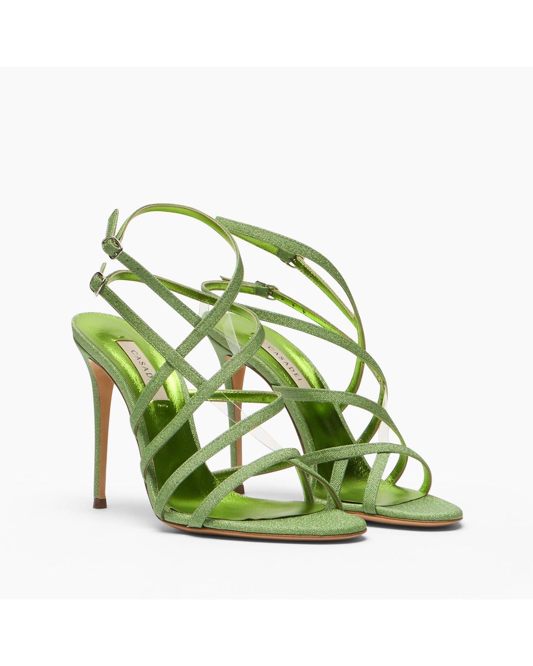 Casadei Green Solar Eclipse Julia Cage Sandal