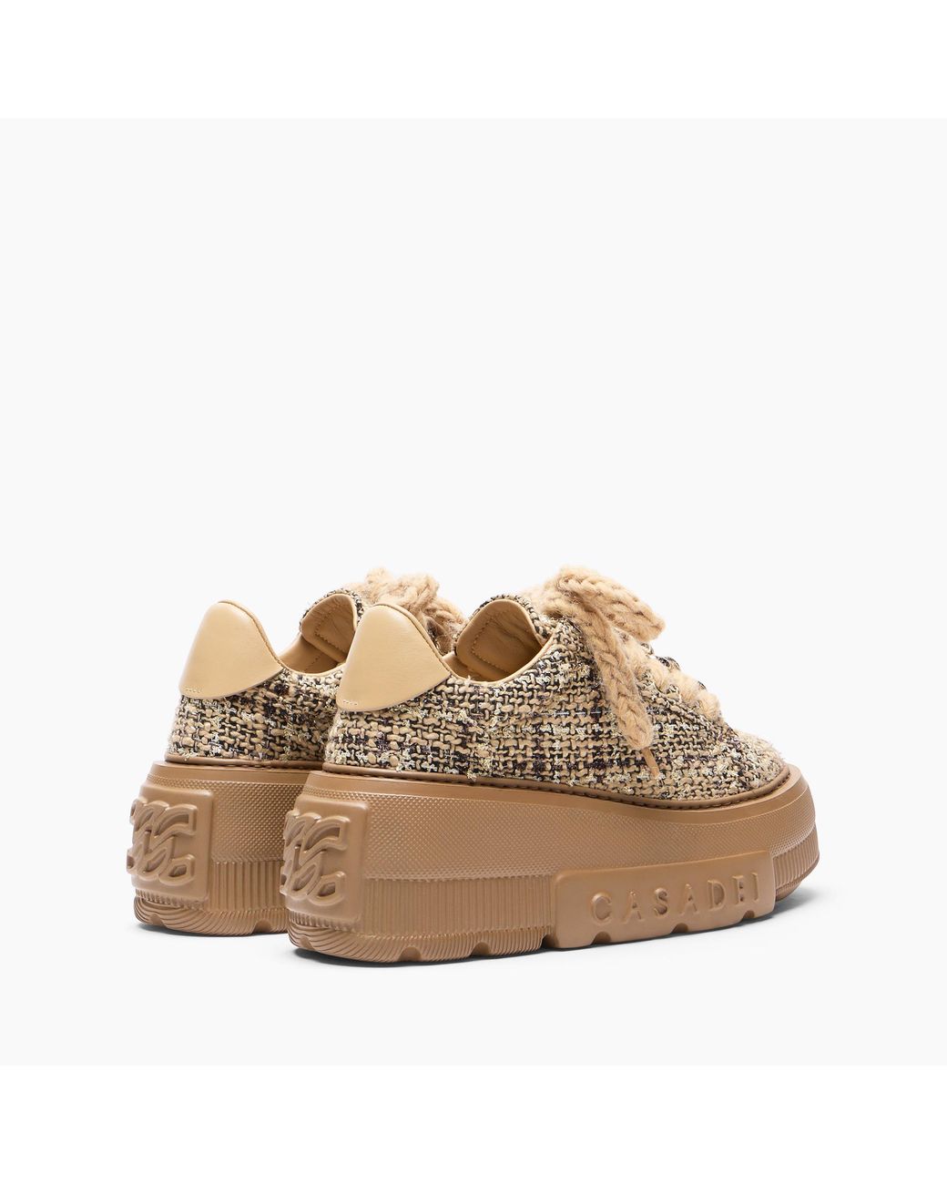 Casadei Natural Nexus Buclé Sneaker