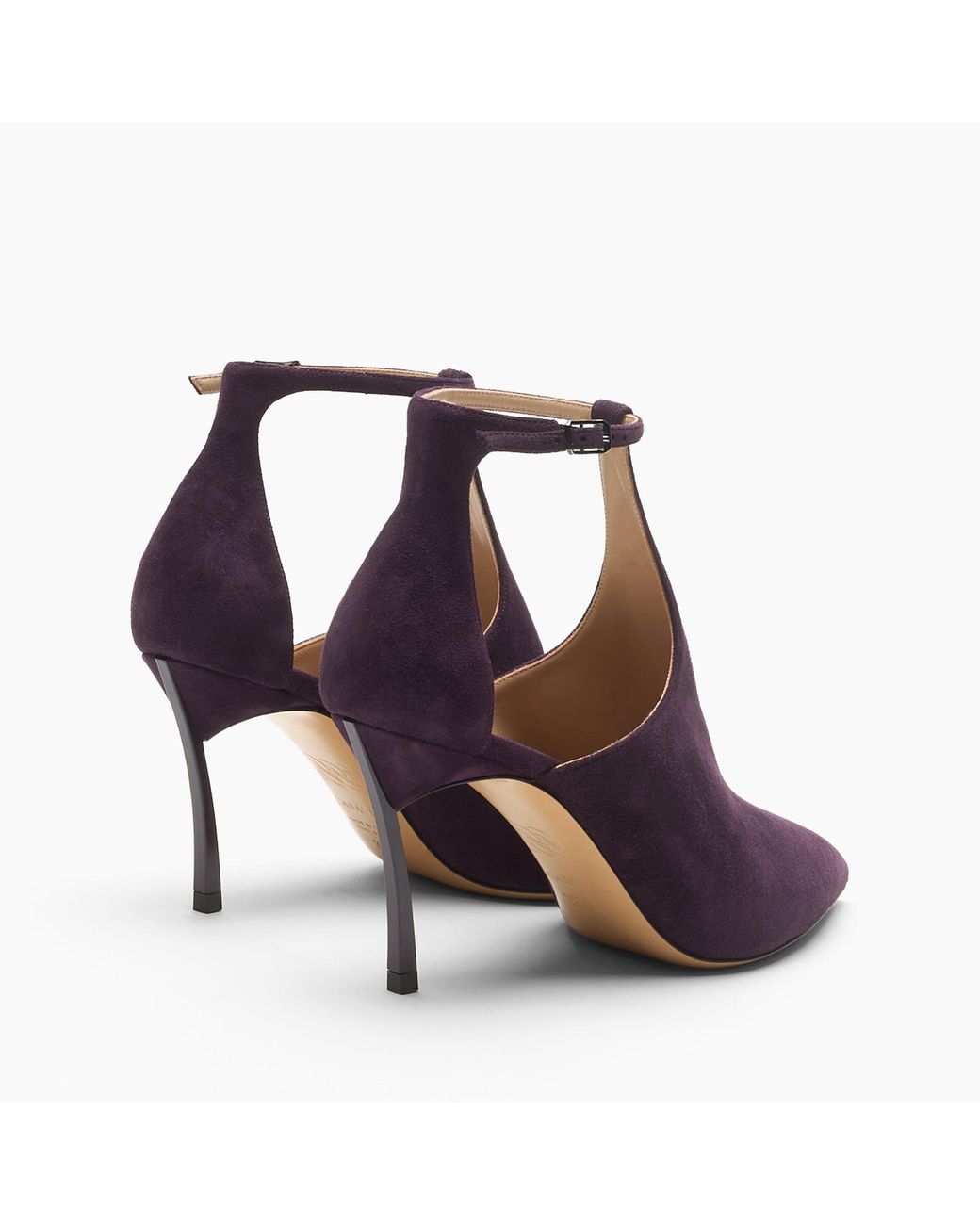 Casadei Purple Blade Suede Debby Pump