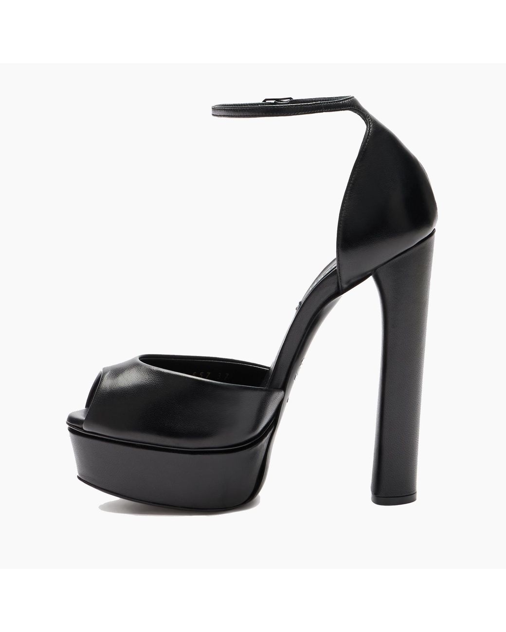 Casadei Black Flora Platform Sandal