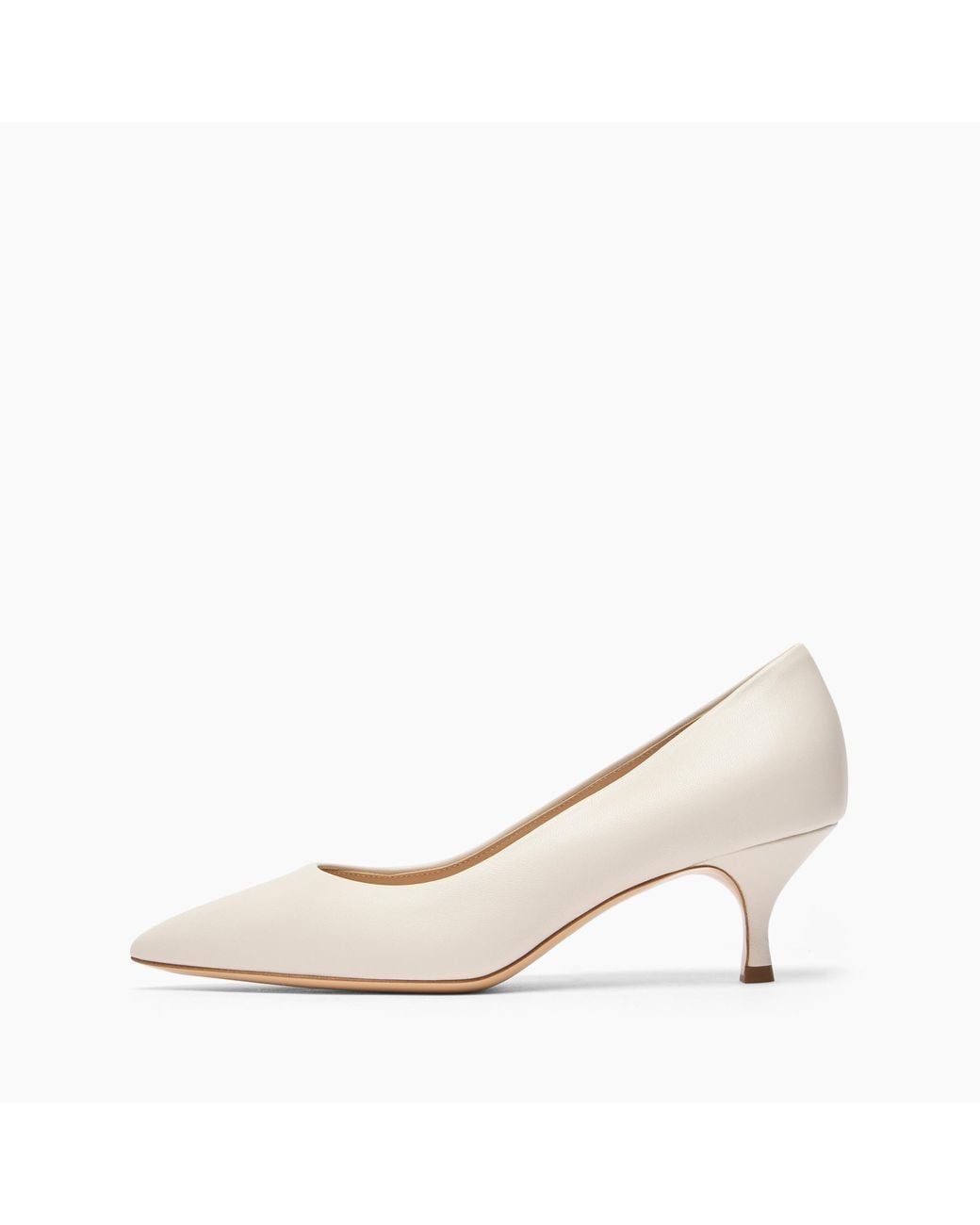 Casadei White Julia Leather Pump