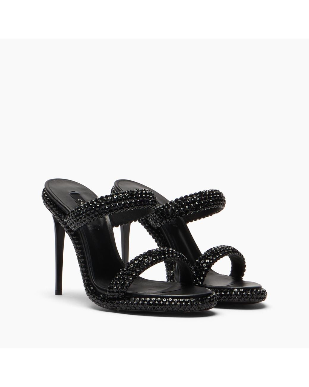 Casadei Black Sirio Strass Mule