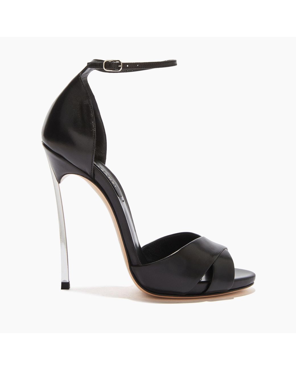 Casadei Black Blade Criss Cross Sandals