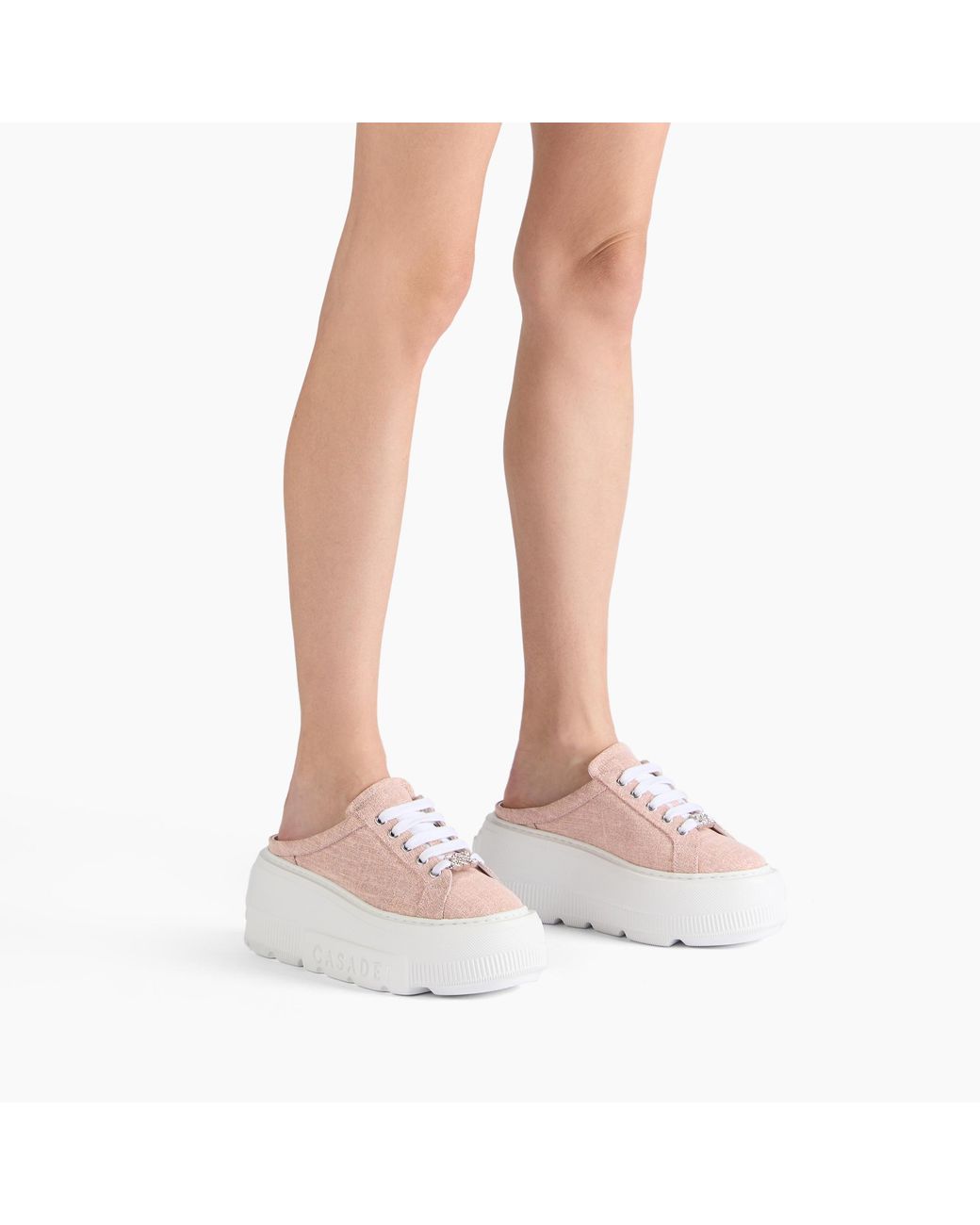 Casadei Pink Sneakers Sabot Cassiopea