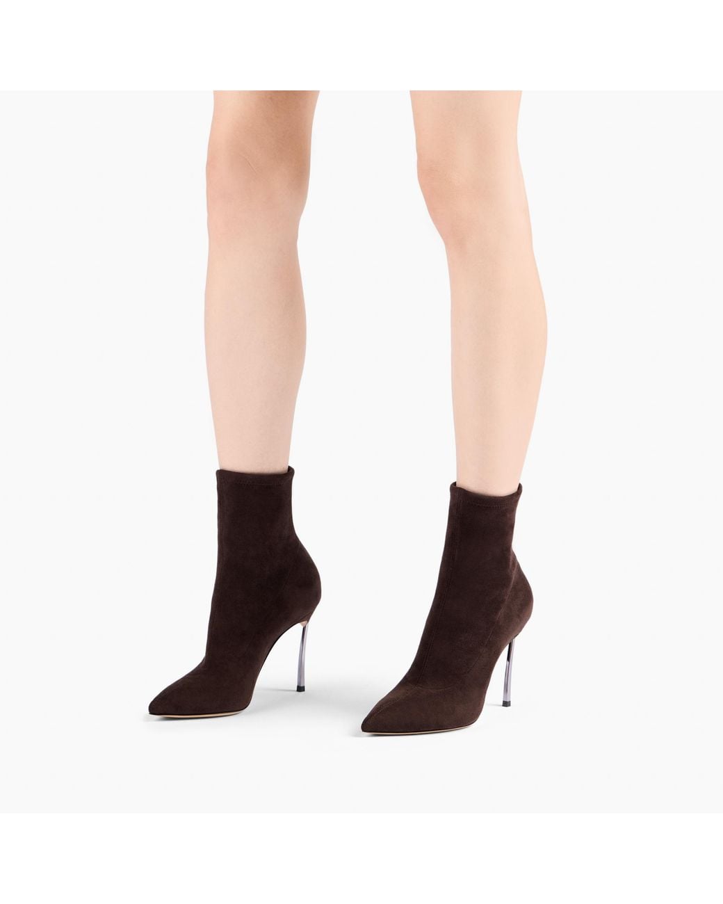 Casadei Brown Blade Stretch Ankle Boot