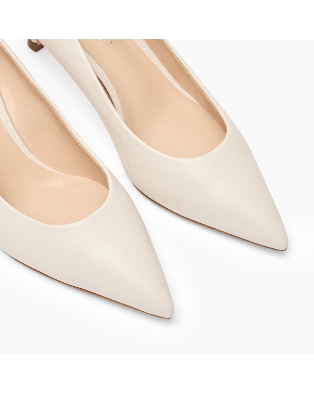 Casadei White Julia Leather Pump