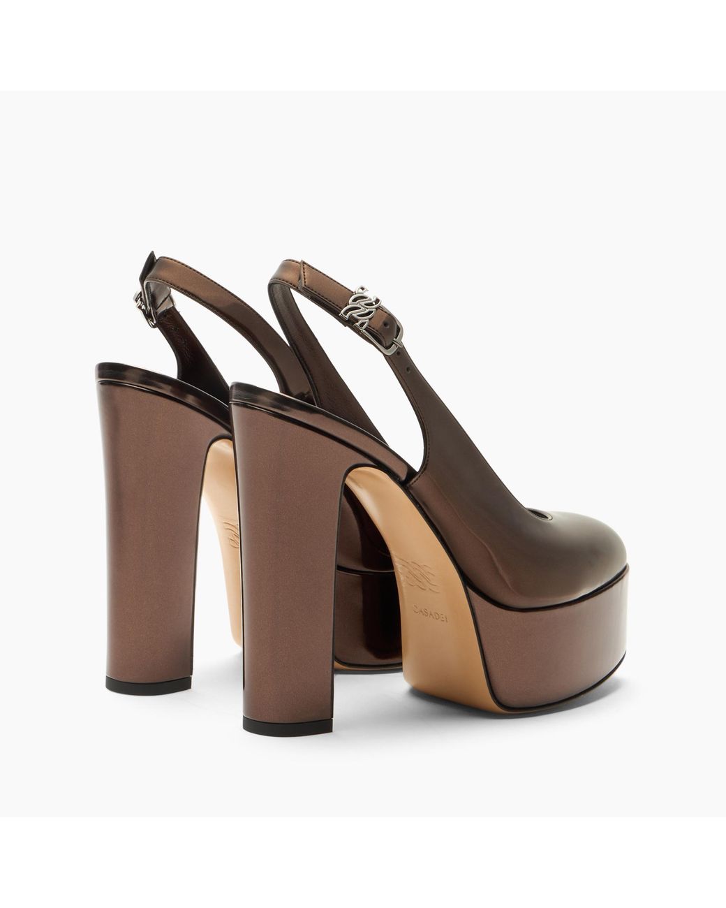 Casadei Brown Patty Platform Interstellar Sandal