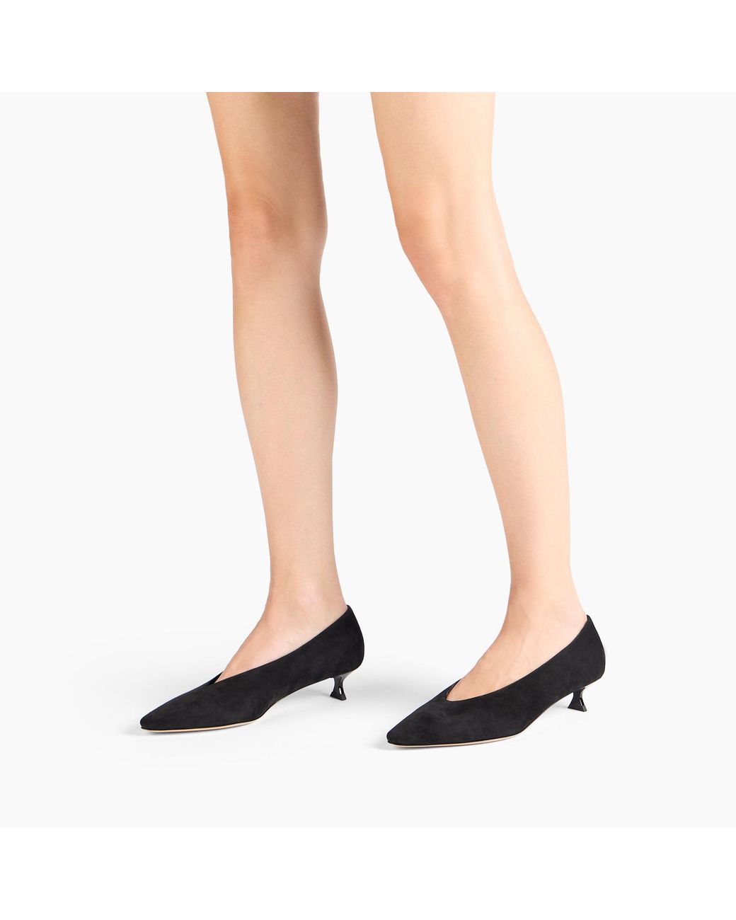 Casadei Black Giselle Suede Pump