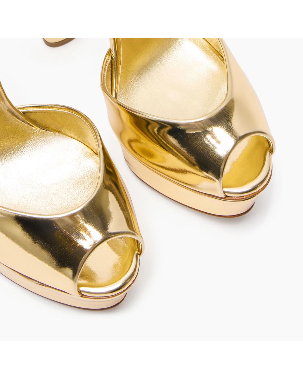 Casadei Metallic Flora Platform Interstellar Sandal