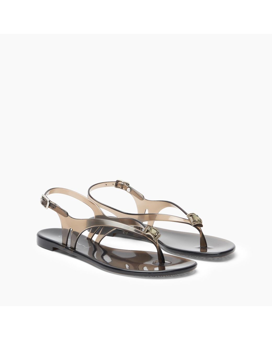 Casadei Black Jelly Thong Sandal