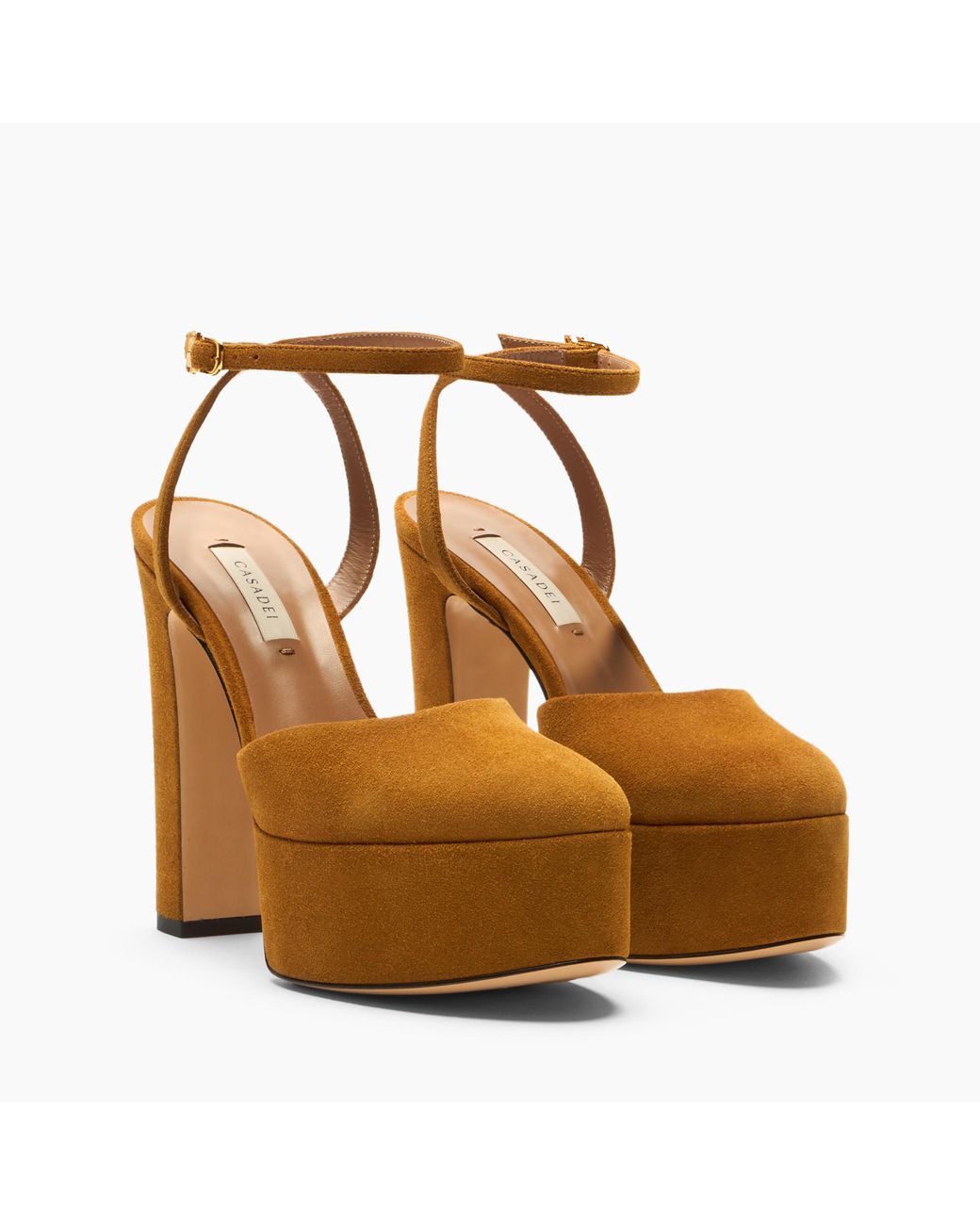 Casadei Brown Patty Platform Renna Sandal