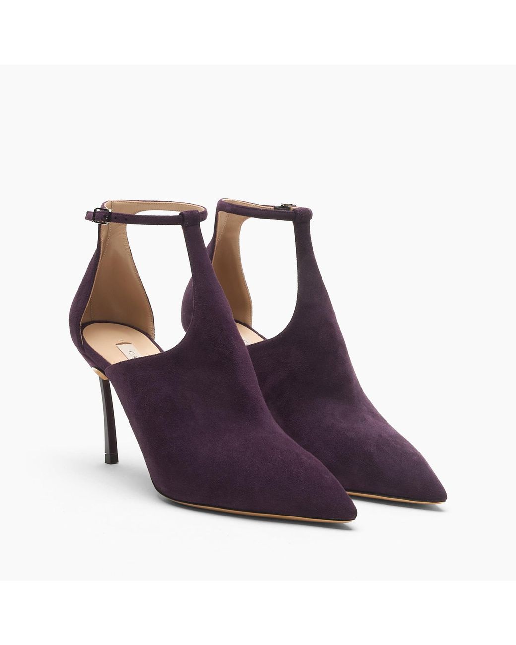 Casadei Purple Blade Suede Debby Pump