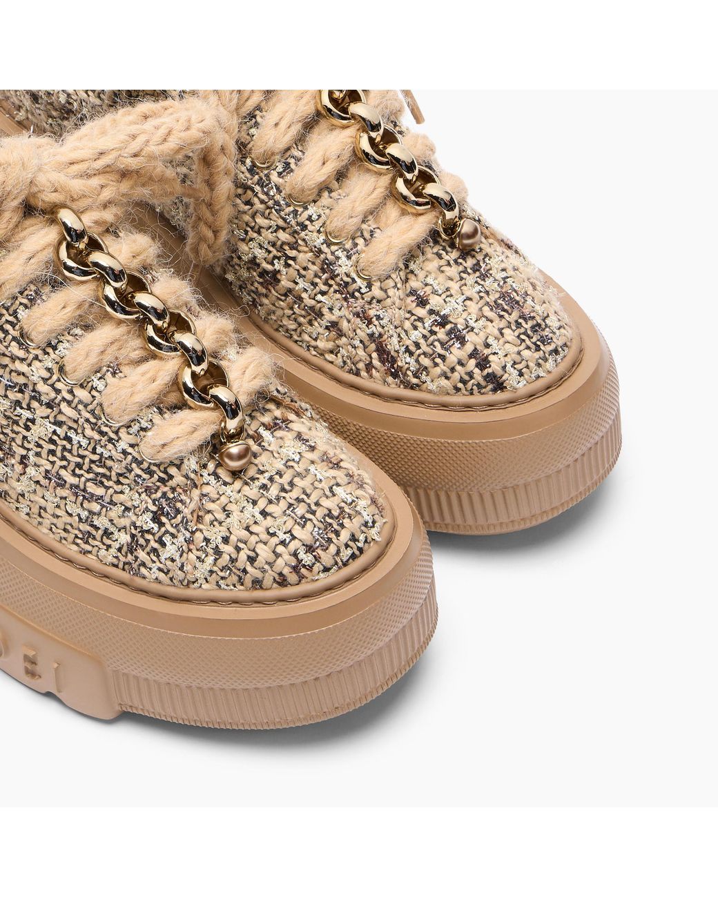 Casadei Natural Nexus Buclé Sneaker