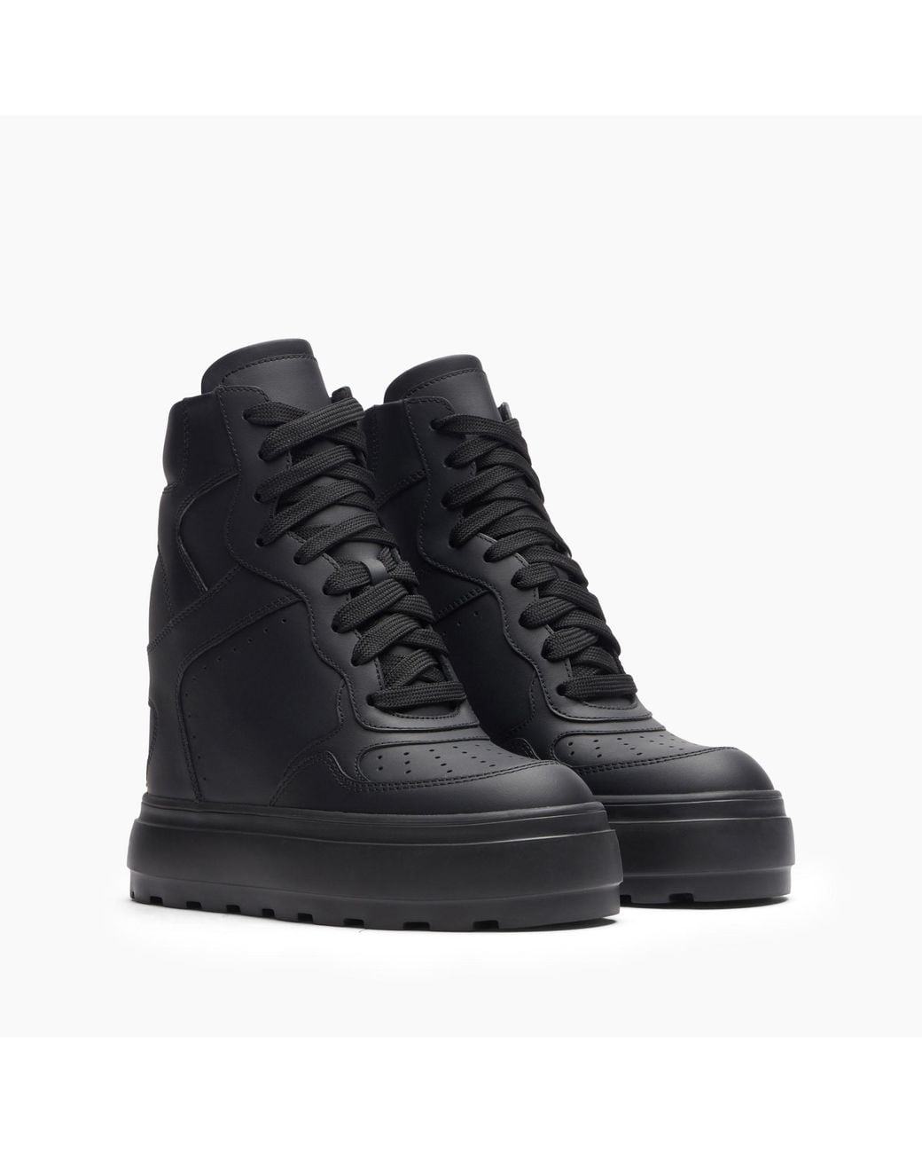 Casadei Black Wedge Sneakers