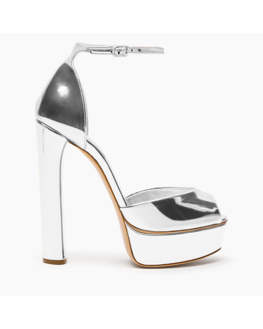 Casadei White Flora Platform Interstellar Sandal