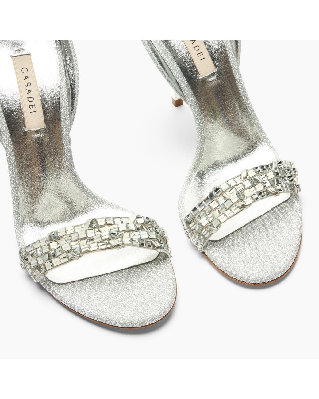 Casadei White Cappa Blade Godyva Sandal