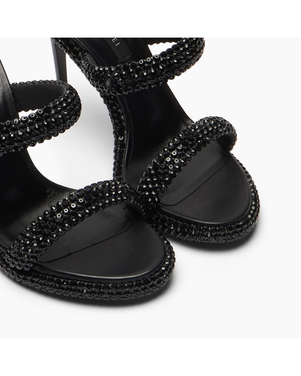 Casadei Black Sirio Strass Mule