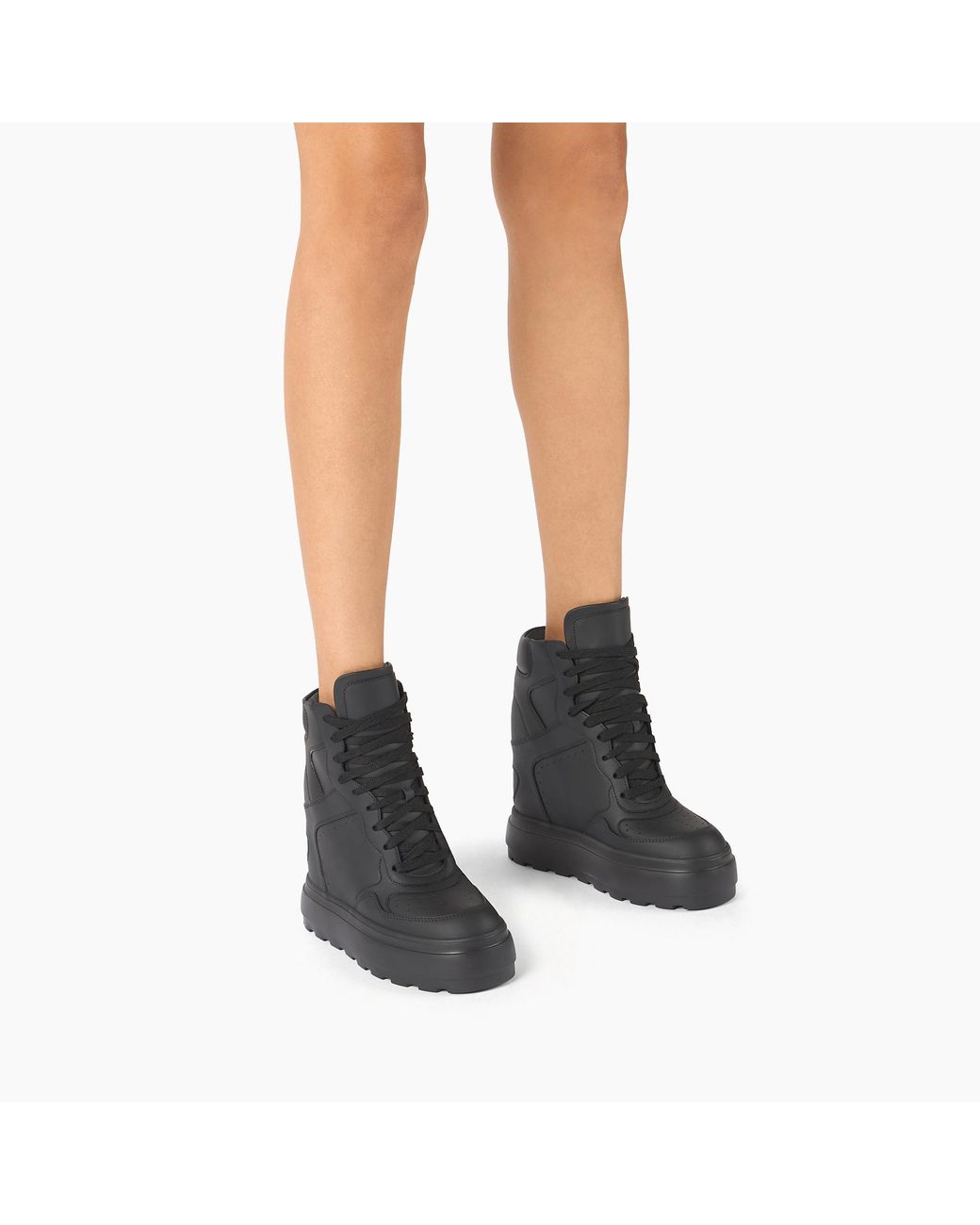 Casadei Black Wedge Sneakers
