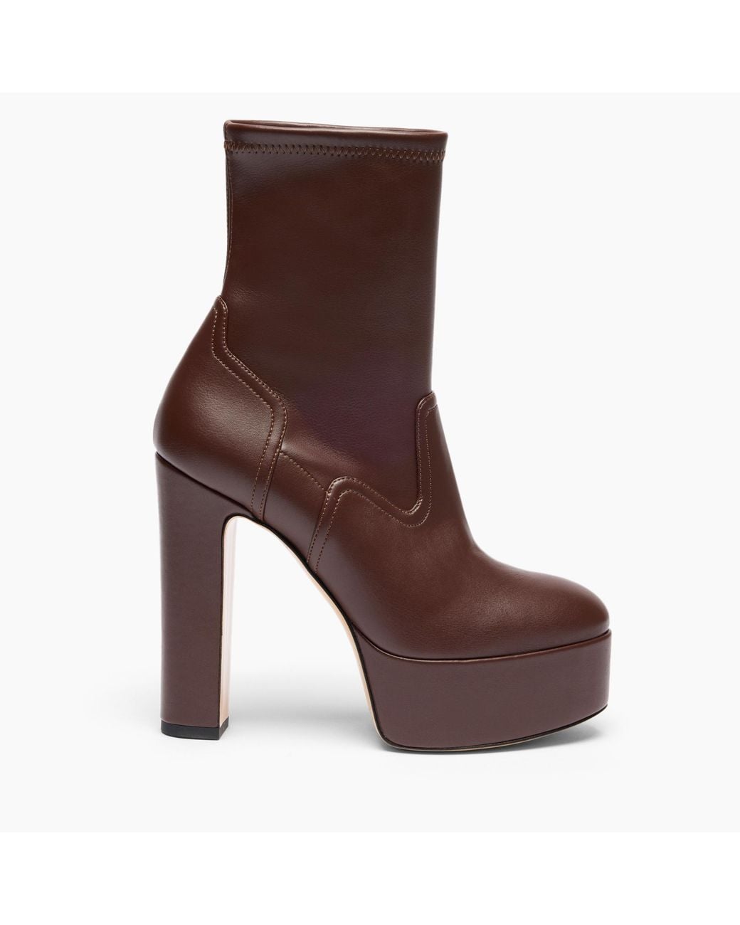 Casadei Brown Patty Platform Ankle Boot