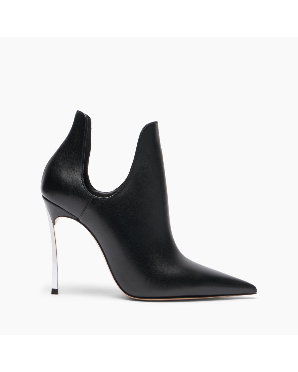 Casadei Superblade Absol Open Ankle Boot in Black | Lyst Canada