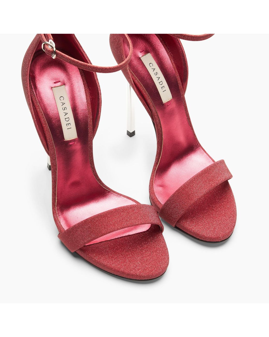 Casadei Red Cappa Blade Solar Eclipse Sandal