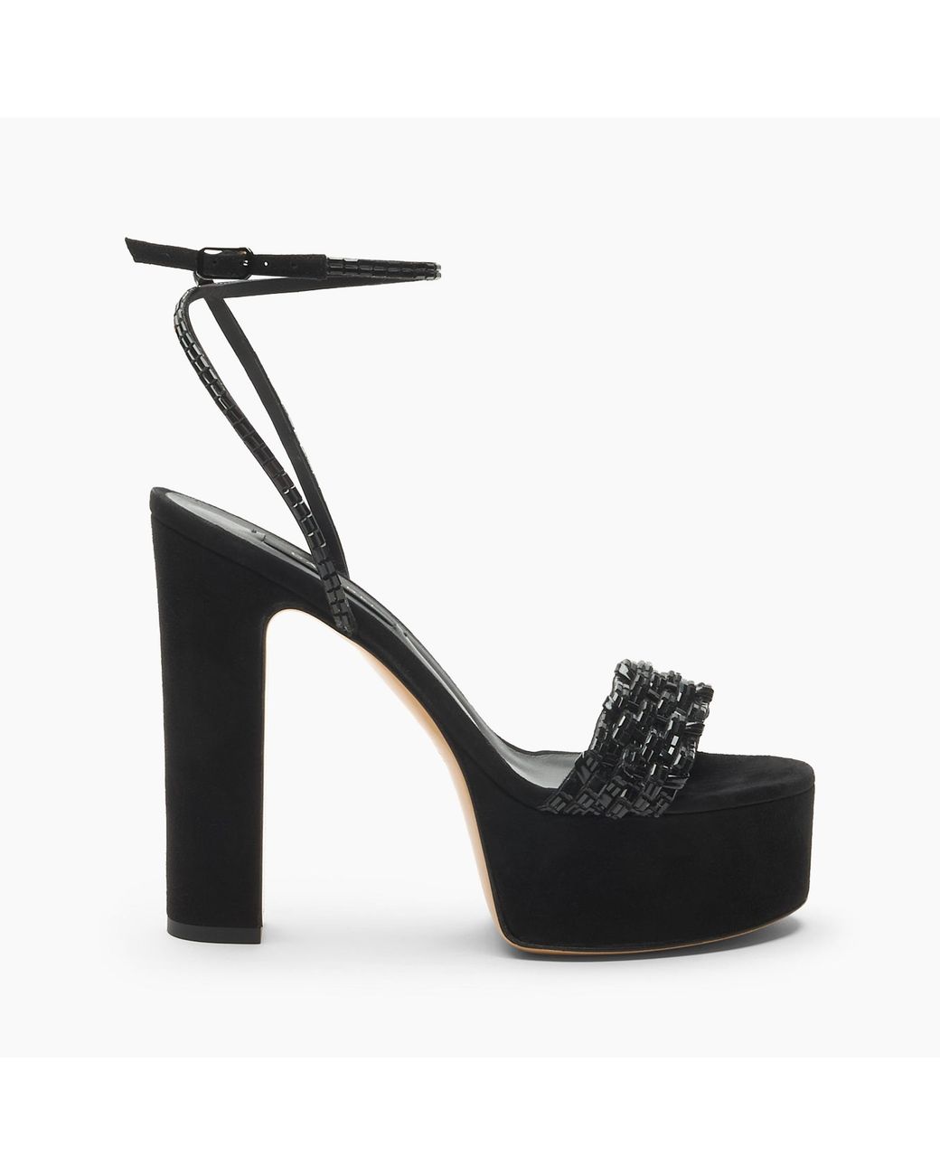 Casadei Black Patty Platform Godyva Sandal