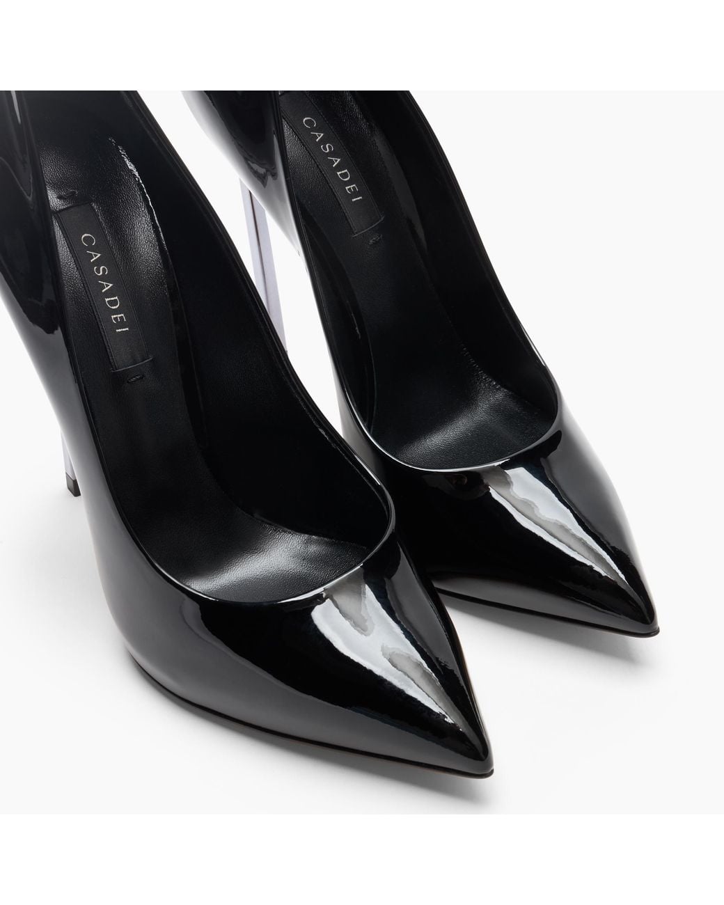 Casadei Black Blade Patent Leather